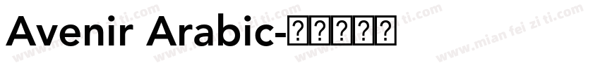Avenir Arabic字体转换